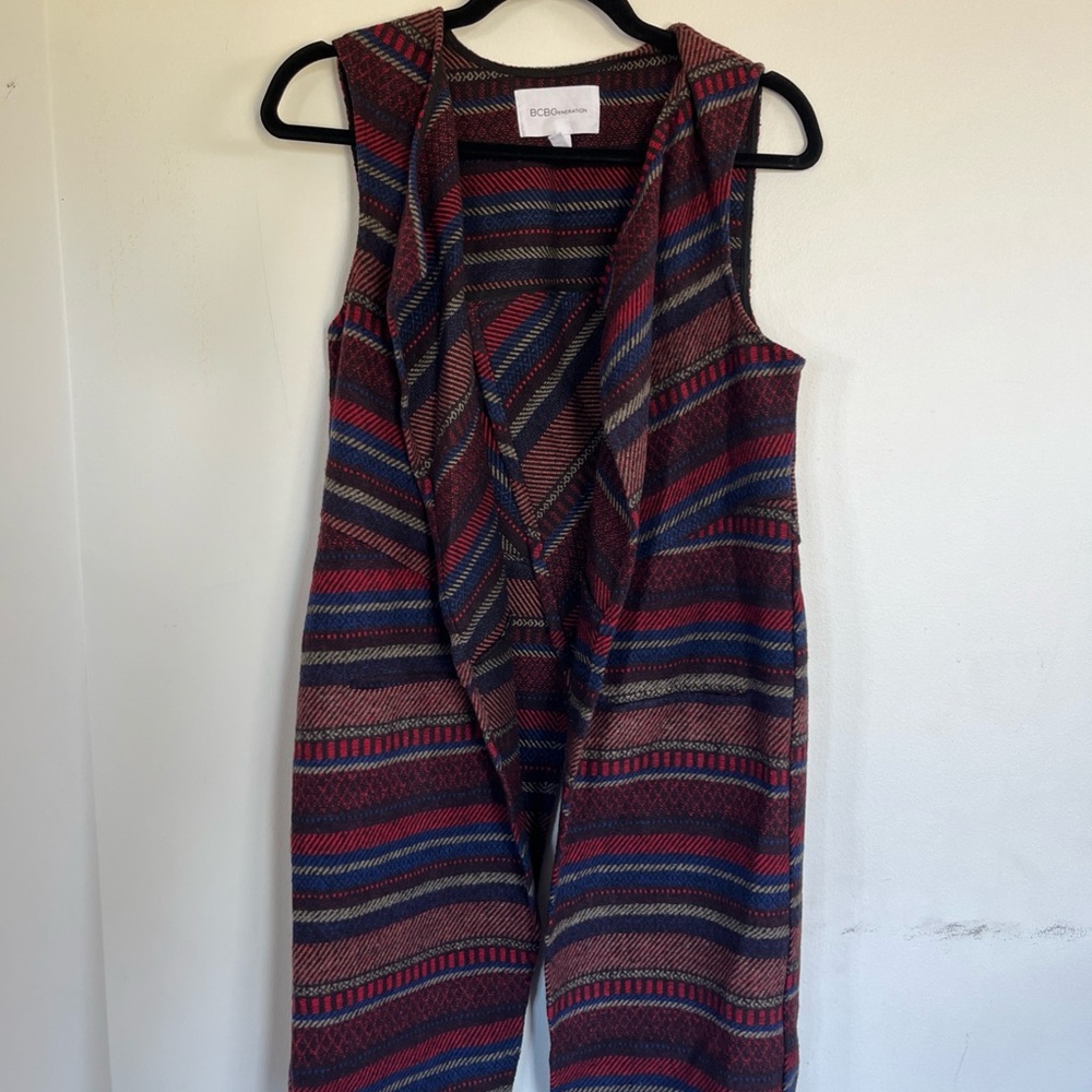 BCBG Generation BCBGeneration Women’s Long Boho Open Front Vest XS Duster